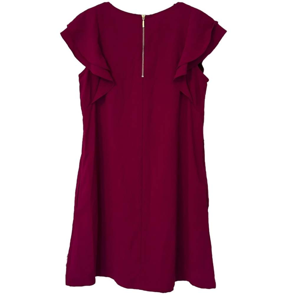 Maurices Women’s Magenta Ruffle Sleeve Shift Dress Sz M - Picture 2 of 6